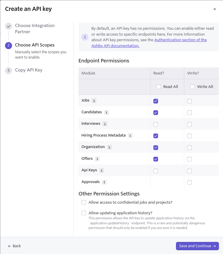 API Permissions